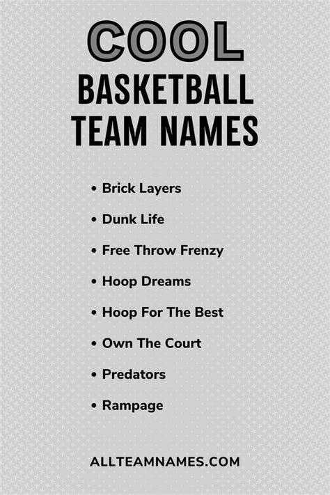 jersey name ideas basketball|250+ Catchy Basketball Team Names Ideas to Pick .